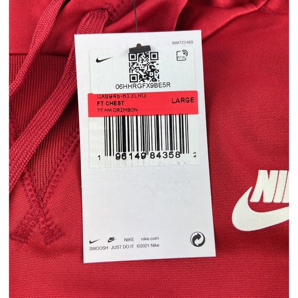 Nike Men's NWS Team Crimson Pullover Hoodie DX6946-613 Size Large - Picture 3 of 3